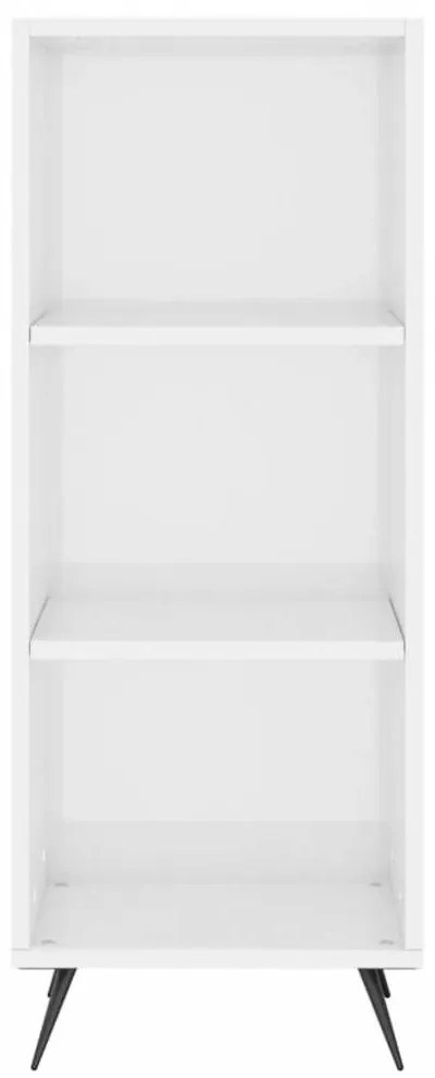Magasfényű fehér műfa polcos szekrény 34,5 x 32,5 x 90 cm