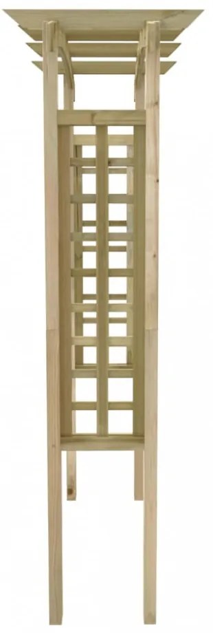 Fa rácsos boltív 150 x 60 x 210 cm