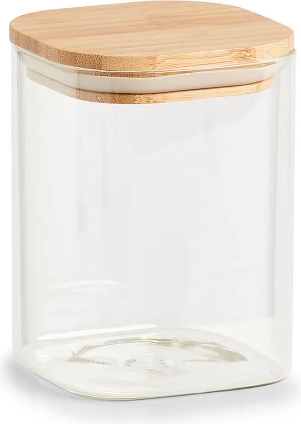 Tároló tégely bambusz fedéllel,