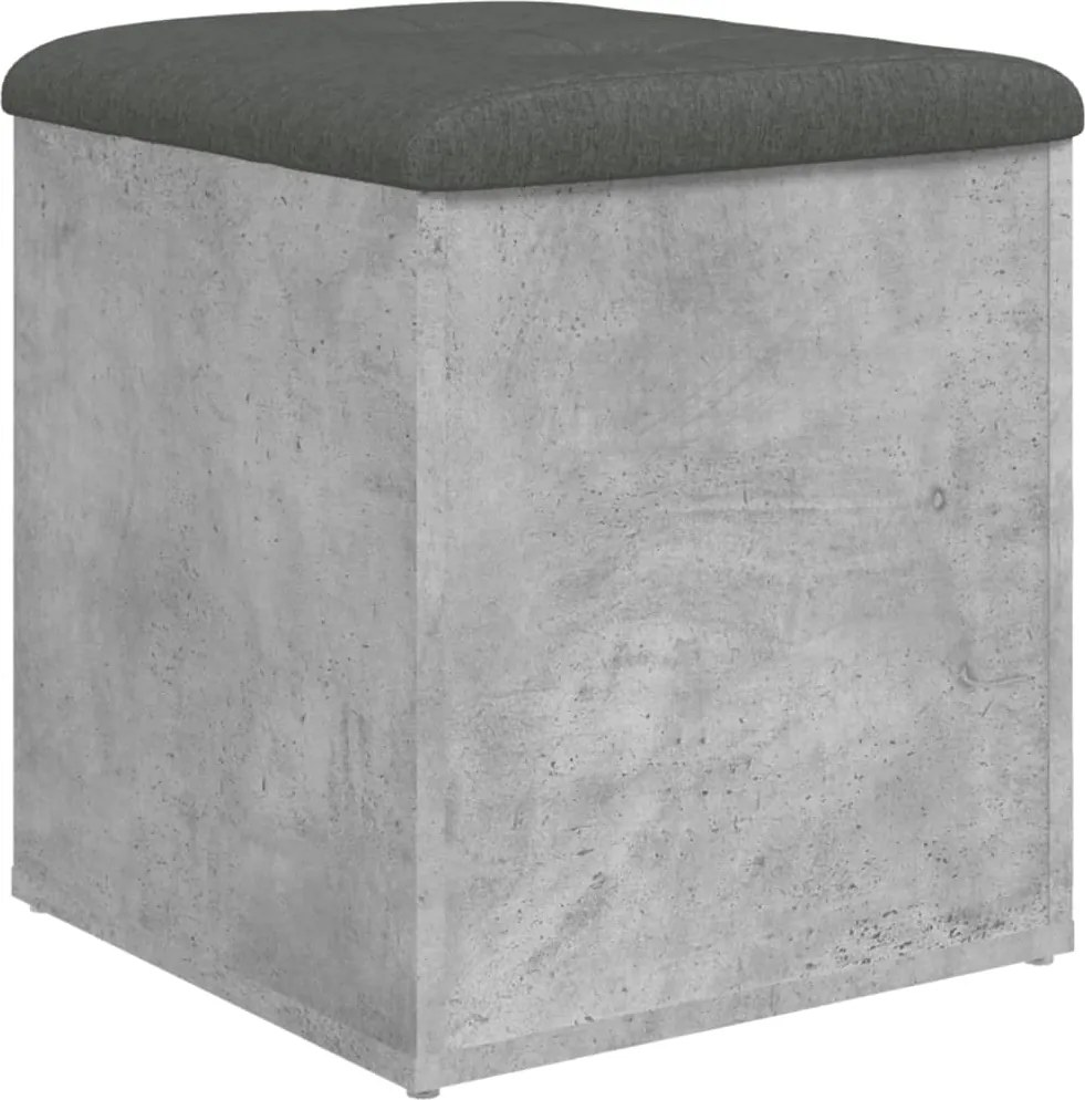 vidaXL betonszürke szerelt fa tárolópad 42 x 42 x 45 cm