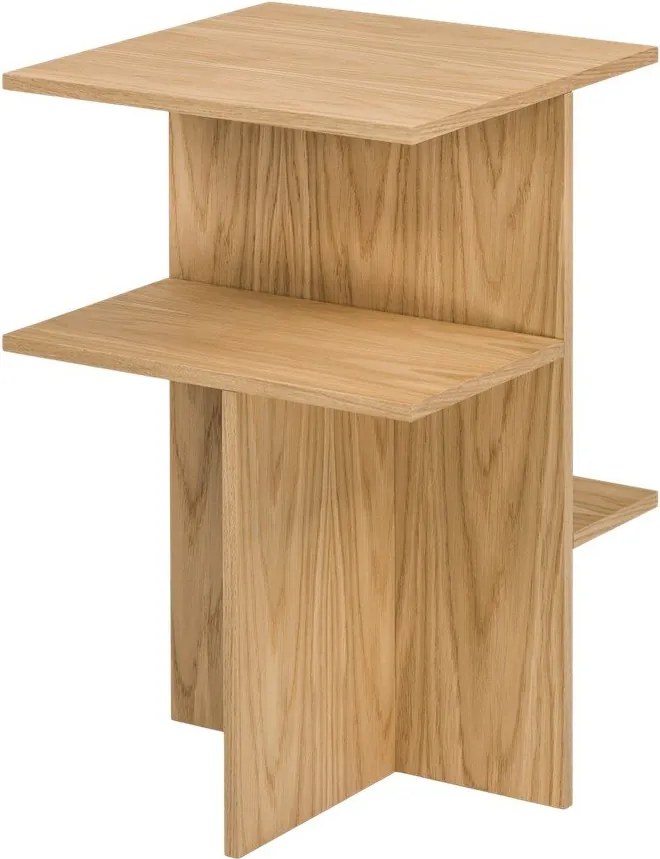 Natúr színű éjjeliszekrény tölgyfa dekorral Atik – noo.ma