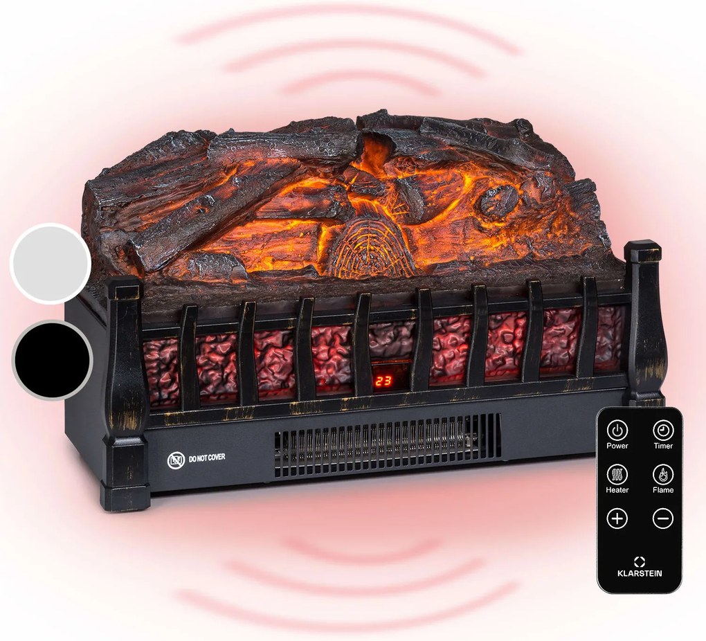 Klarstein Kamini FXL 2G, elektromos kandalló, kandallóbetét, 1800 W, 3D LED lángillúzió