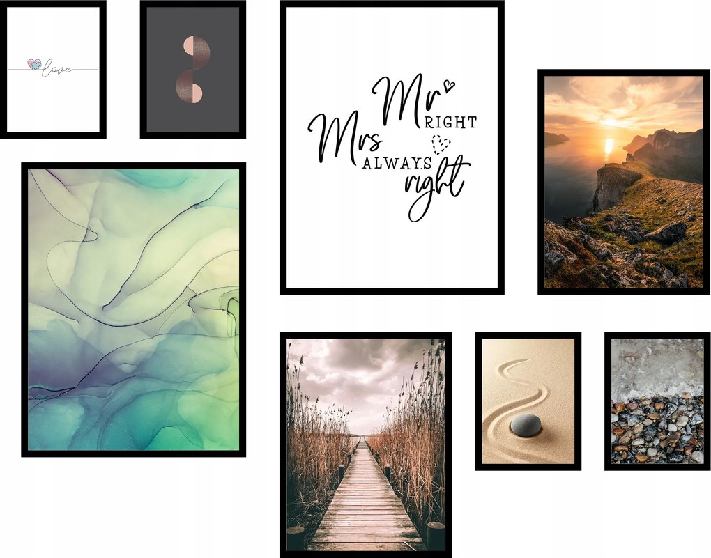 Szett 8db-os poszter szett galéria otthonra