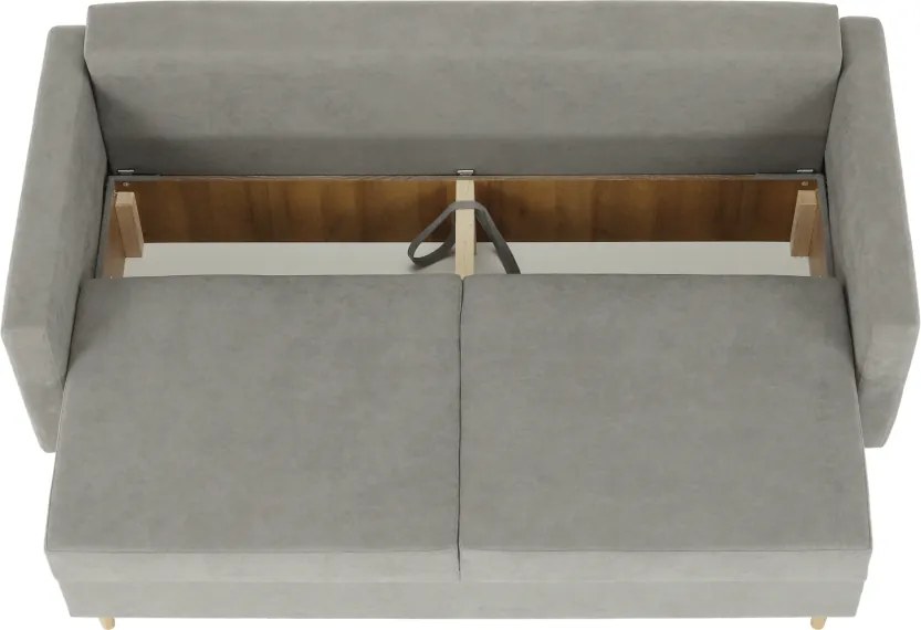 Szófa kinyitható, szürke anyag Queens, AURELIA