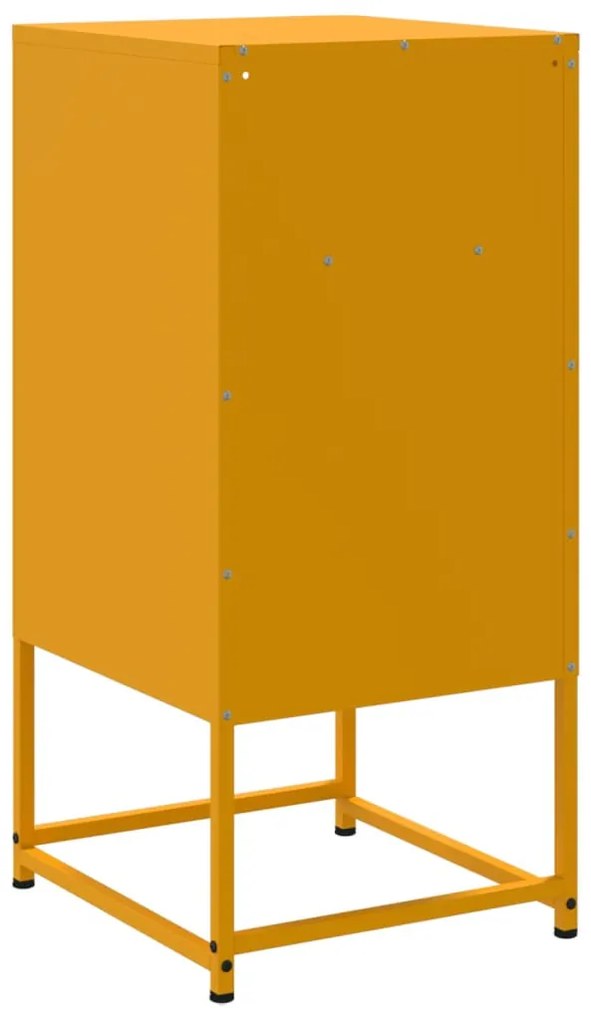 2 db mustársárga acél éjjeliszekrény 36 x 39 x 78 cm