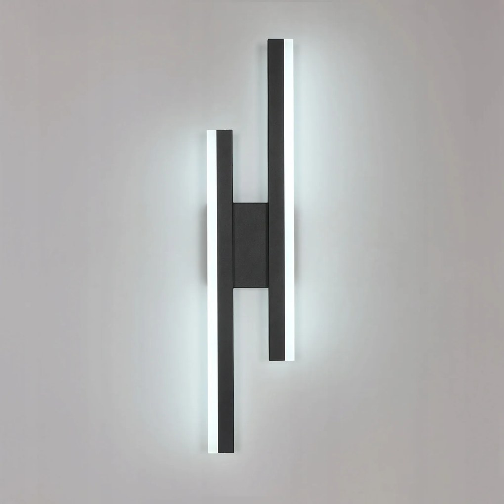 Kinkiet Led Lampa Scienna Scienny Czarna Nowoczesna Do Salonu Ściemnialna