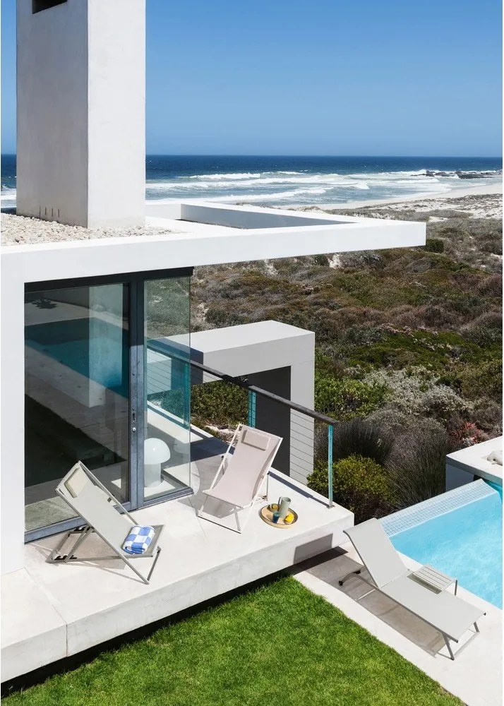 Szürkésbarna fém kerti napozóágy Taylor – Bizzotto