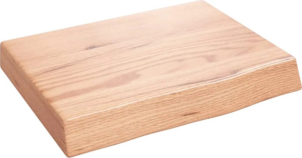 vidaXL világosbarna kezelt tömör fa fürdőszobai pult 40x30x(2-6) cm