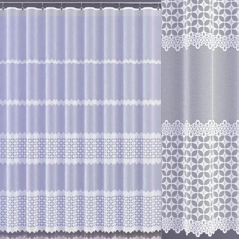 Elegáns jacquard függöny fehér 250 cm Kireta 624833