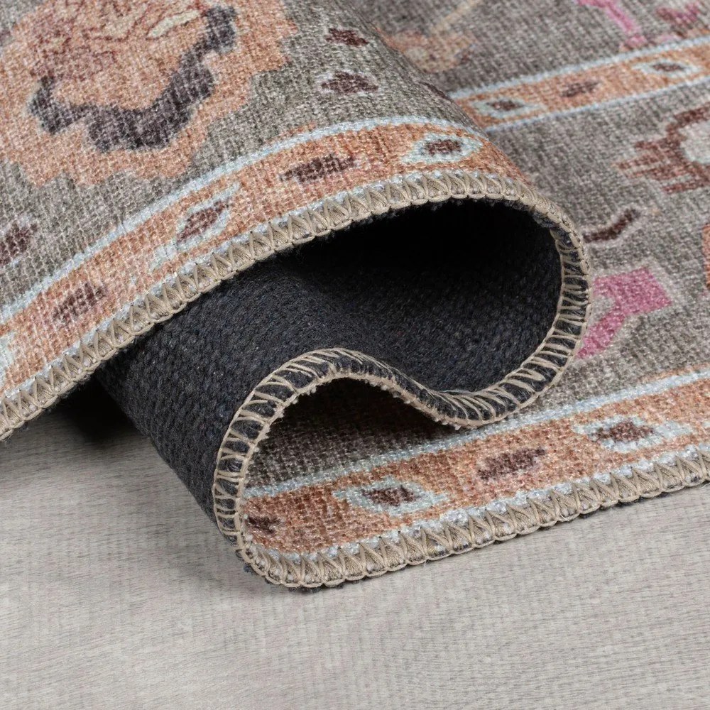 Világoszöld mosható szőnyeg 152x230 cm Una Floral – Flair Rugs