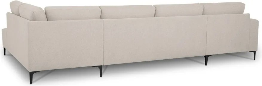 Bézs zsenília sarokkanapé (jobb oldali-U alakú) Fabian – Scandic