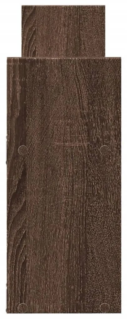 barna tölgy színű szerelt fa fali szekrény 100 x 18 x 40 cm