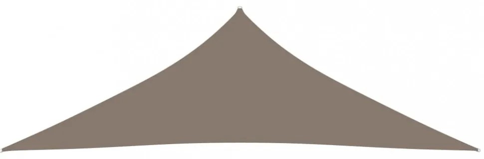 tópszínű háromszögű oxford-szövet napvitorla 3,5 x 3,5 x 4,9 m