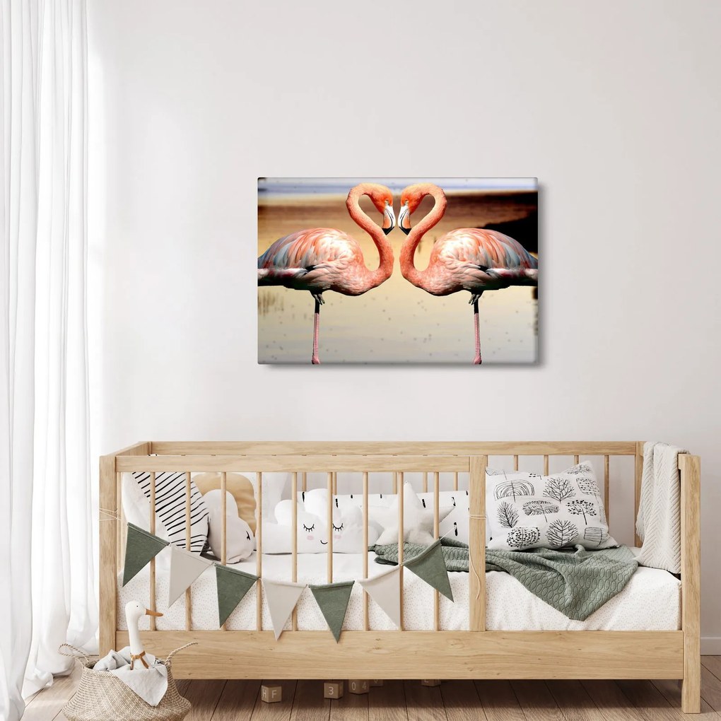 Kép - két flamingó (90x60 cm)