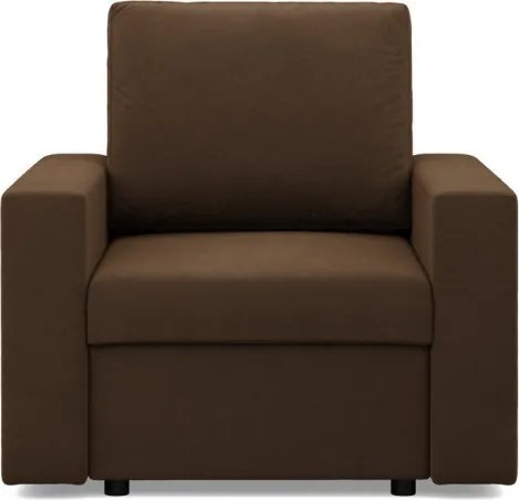 Zeus fotel, egyenes kartámasz, szövet anyag, hab töltet, barna
