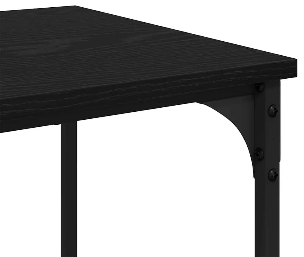 vidaXL Dohányzóasztal Fekete tölgy 40 x 40 x 55 cm Faanyag