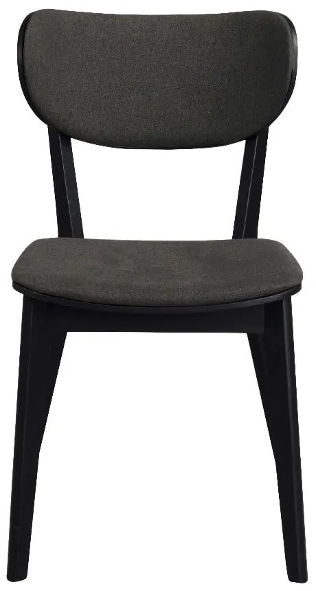 Cato fekete tölgyfa étkezőszék sötétszürke ülőrésszel - Rowico
