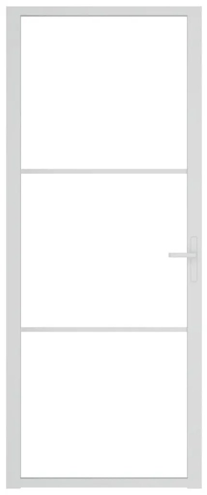 Fehér ESG üveg és alumínium beltéri ajtó 83 x 201,5 cm