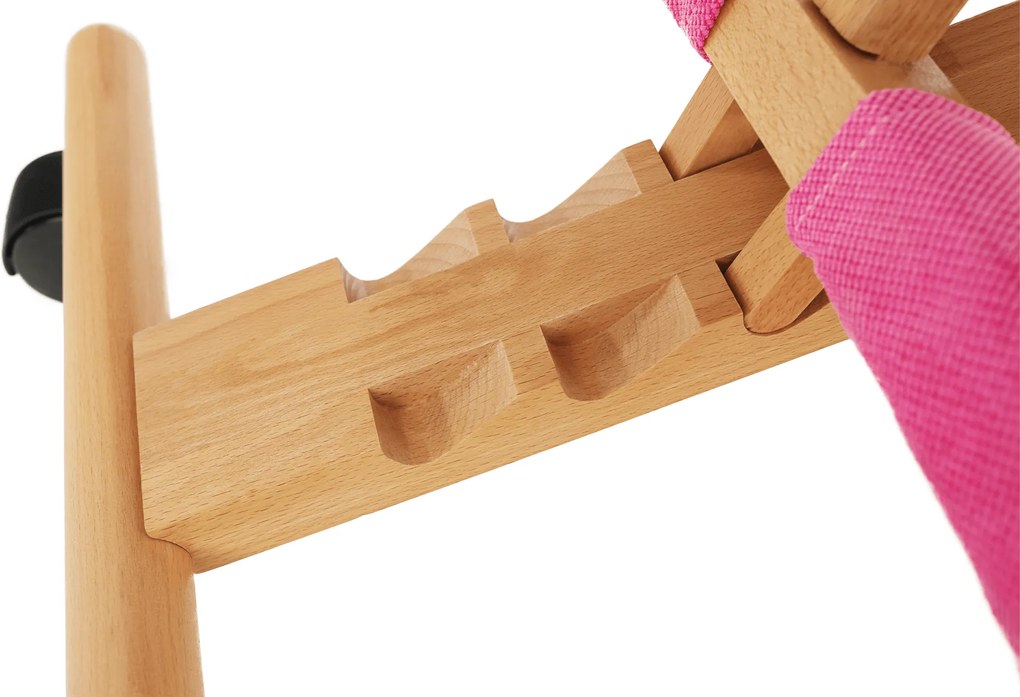 Ergonomikus térdelőszék, rózsaszín/bükkfa, GROCO