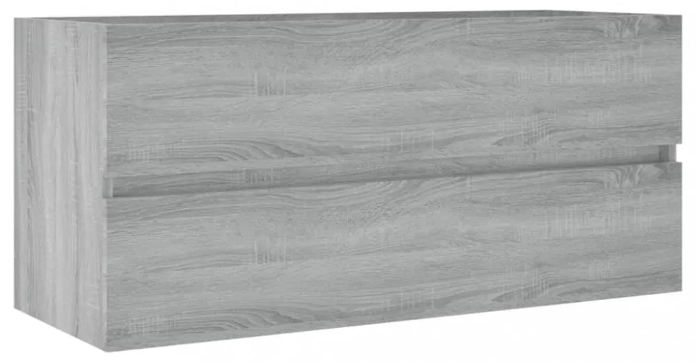 szürke sonoma színű szerelt fa éjjeliszekrény 100x38,5x45 cm