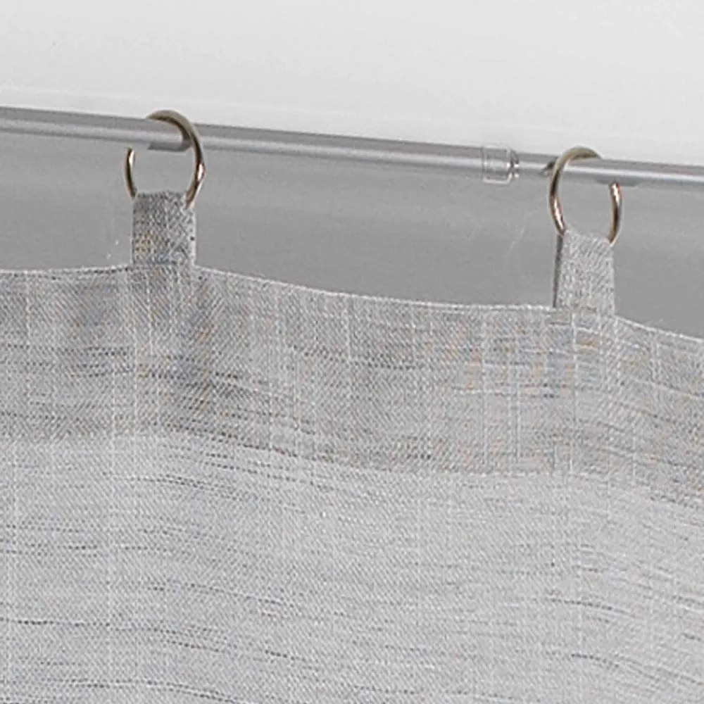 Világosszürke átlátszó függöny szett 2 db-os 60x90 cm Milza – douceur d'intérieur