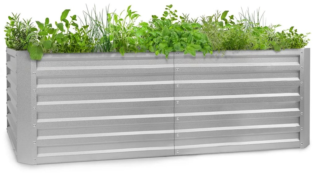 Blumfeldt High Grow Straight, emelt ágyás, 200 x 60 x 100 cm, 1200 l, acél