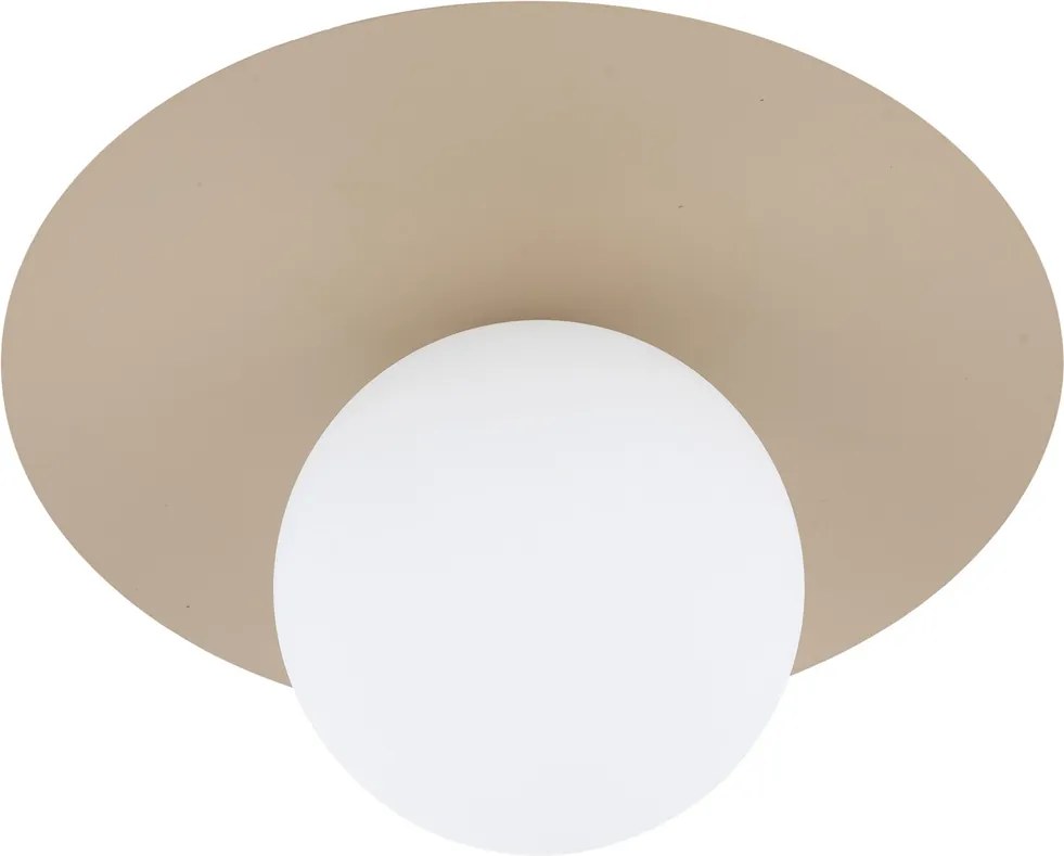 Fali lámpa fali lámpa bézs fém fehér gömbbel Pixi hálószobába