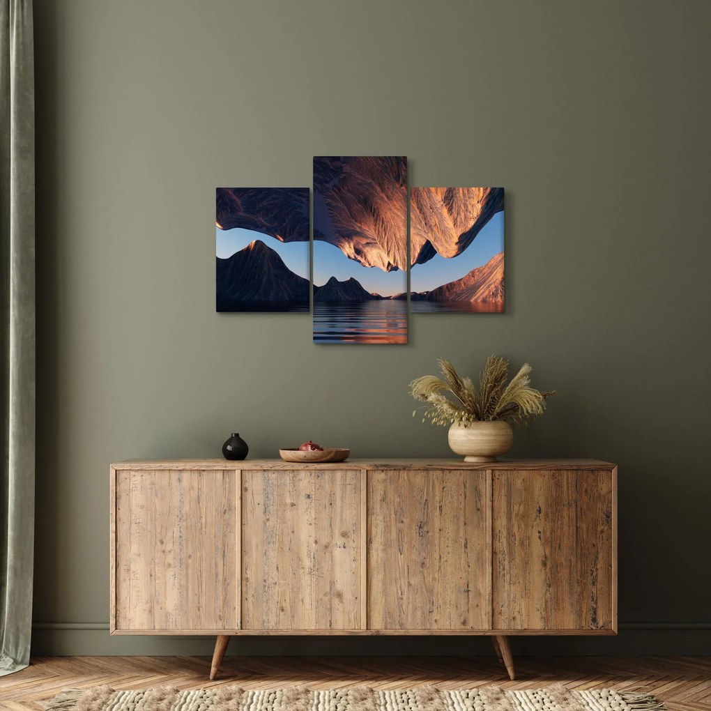 Kép - 3D sziklák (90x60 cm)