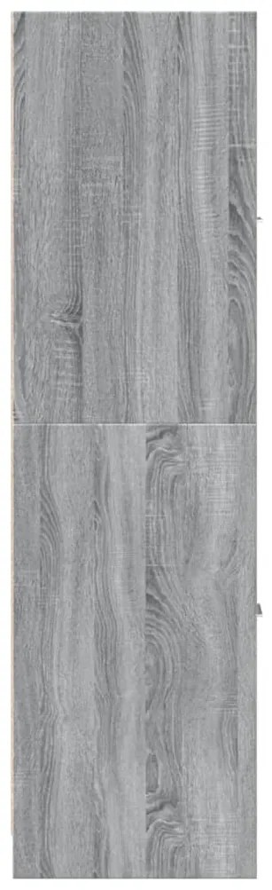 szürke sonoma színű szerelt fa patikaszekrény 30x41x144,5 cm