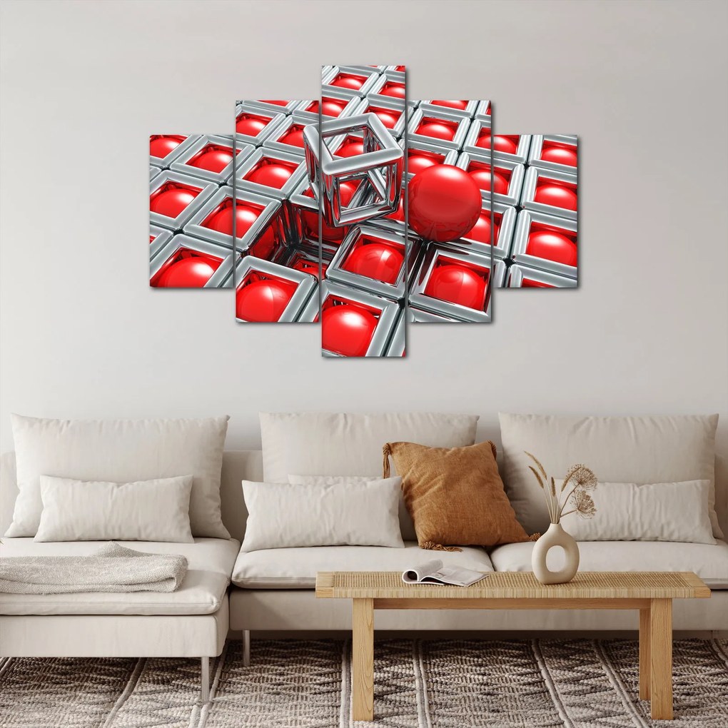 Kép - 3D fémes absztrakció (150x105 cm)