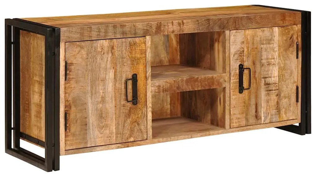 TV szekrény Barna 120 x 30 x 50 cm Tömör durva mangófa