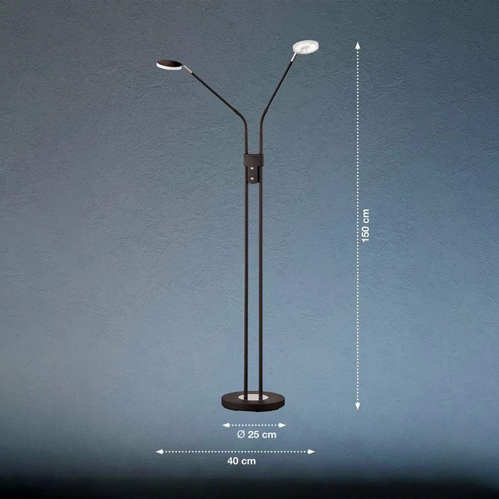 Fischer&Honsel Luna 840038 Állólámpa 2x6W/LED 2700K-6000k 1500 lm IP20