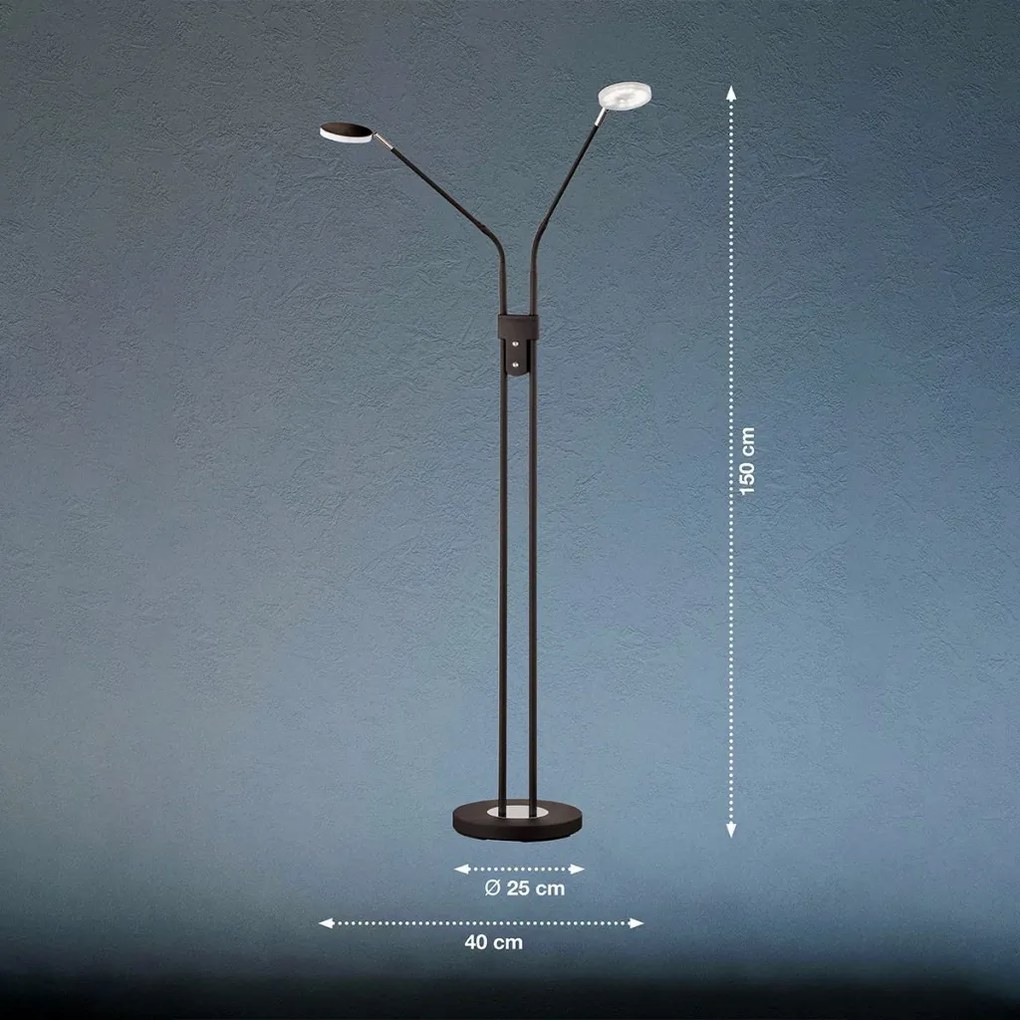 Fischer&Honsel Luna 840038 Állólámpa 2x6W/LED 2700K-6000k 1500 lm IP20