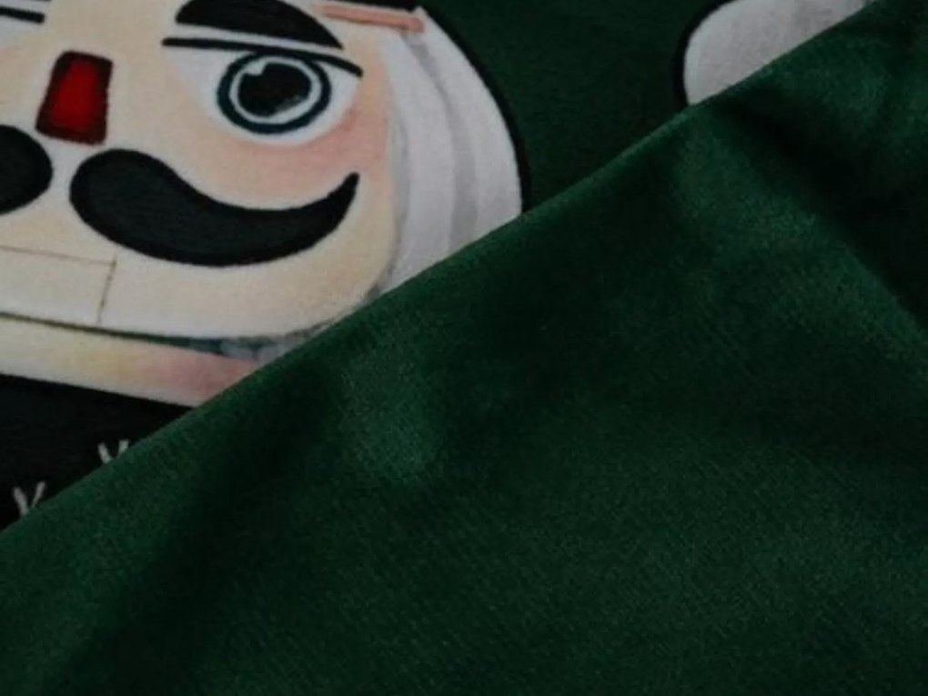 Karácsonyi párnahuzat NUTCRACKER 45x45 cm, zöld