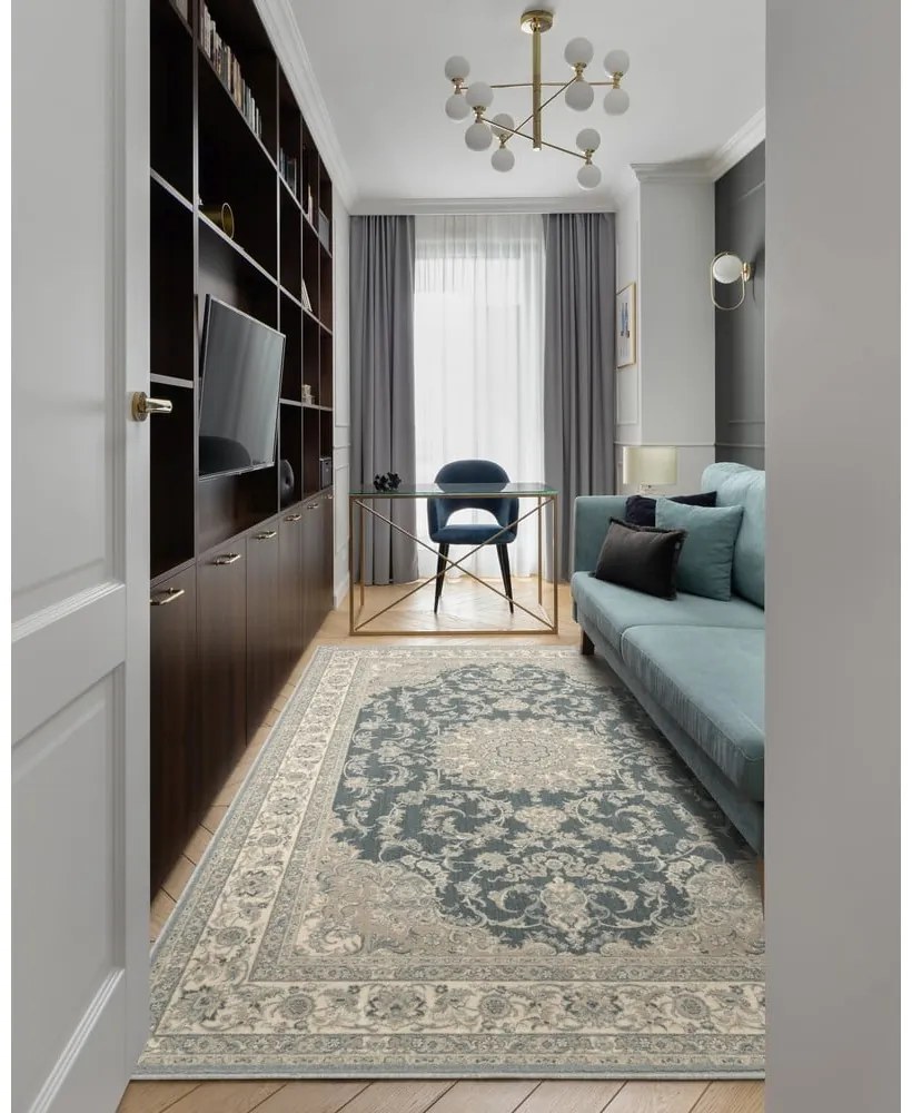 Szürke gyapjú szőnyeg 133x180 cm Beatrice – Agnella