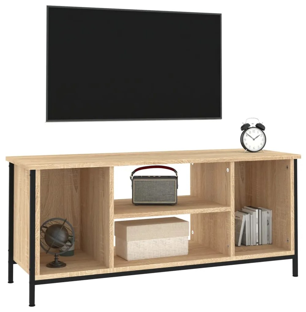 sonoma tölgyszínű szerelt fa TV-szekrény 102x35x45 cm