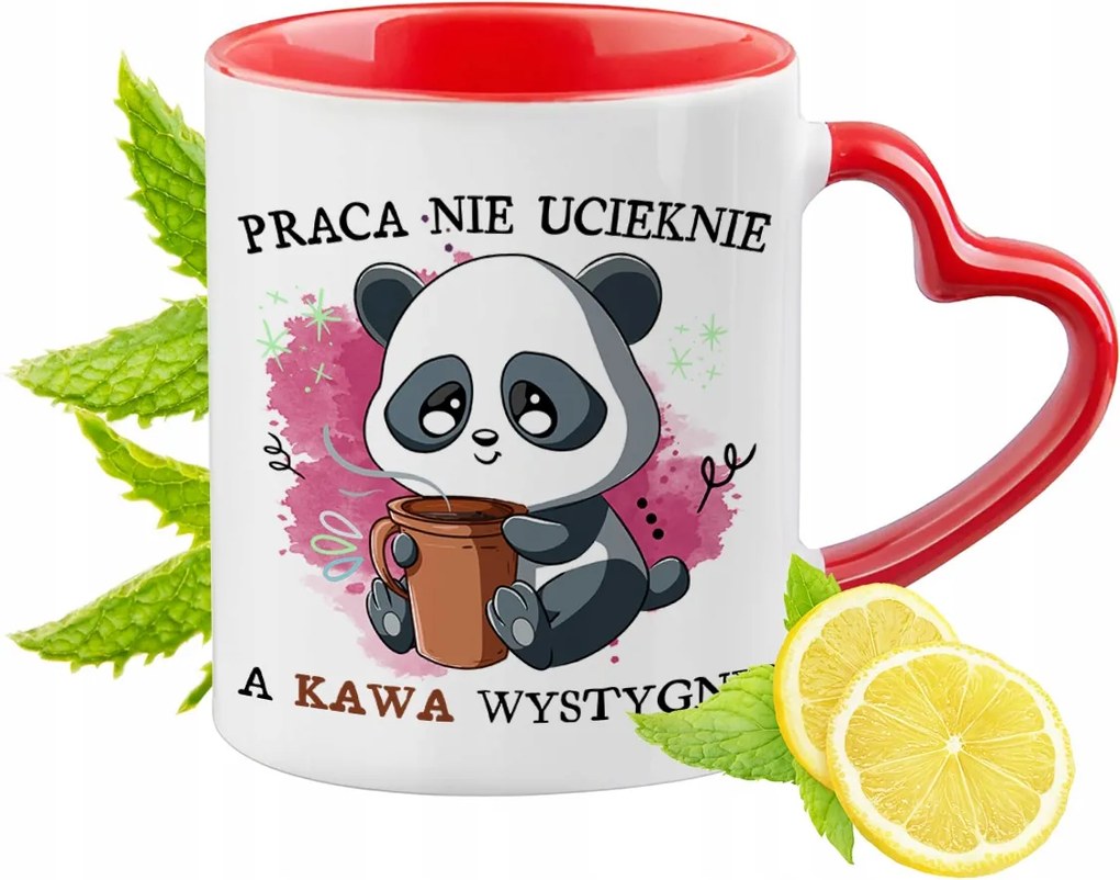 Vicces Piros Bögre Szív Alakú Füllel Ajándék