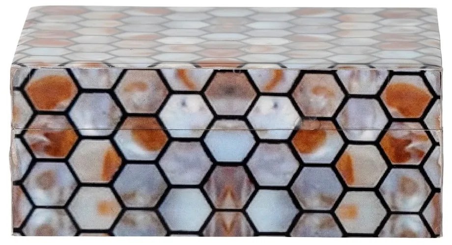 Dekoratív poligyanta tárolódoboz 13x10x5 cm Domino – Bloomingville