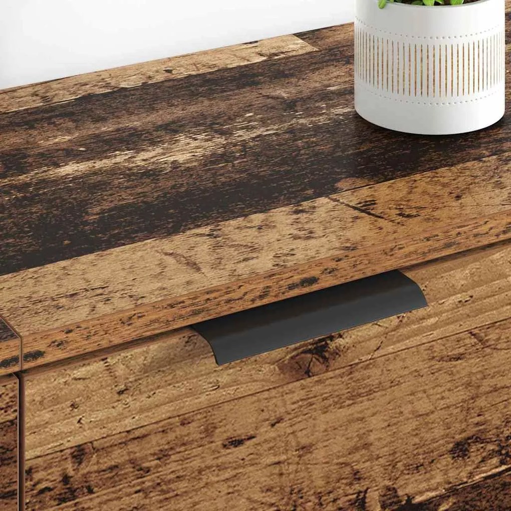 Oldalszekrények fiókkal 2 pcs Öreg fa 60 x 30 x 70 cm Faanyag