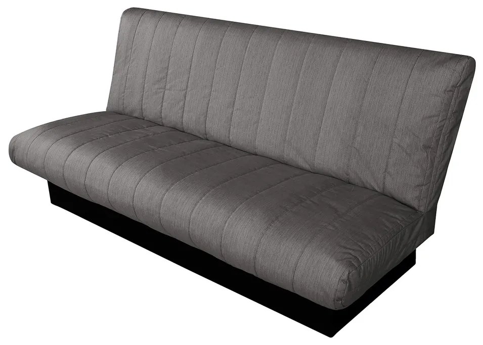 Click-Clack Felicity Kihúzható kanapé, 195x75x90 cm, térolóládával, textil huzat, sötétszürke