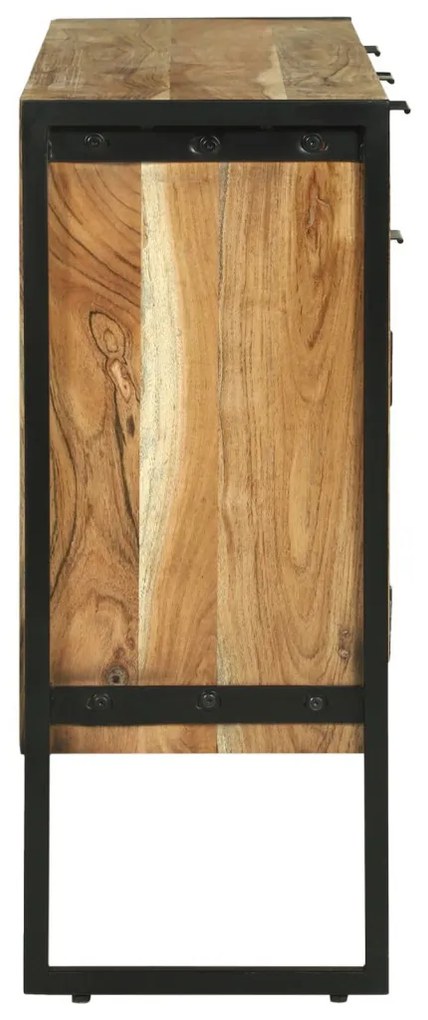Oldalszekrény 100x30x75 cm Tömör Fa Akác