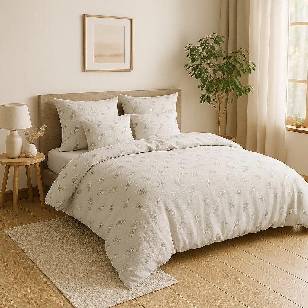 Matex Olajfa ág muszlin ágyneműhuzat, 140 x 200 cm, 70 x 90 cm