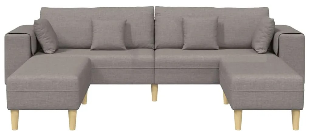Szövet kanapé párnával 3 pcs Tópszínű 208 cm szövet