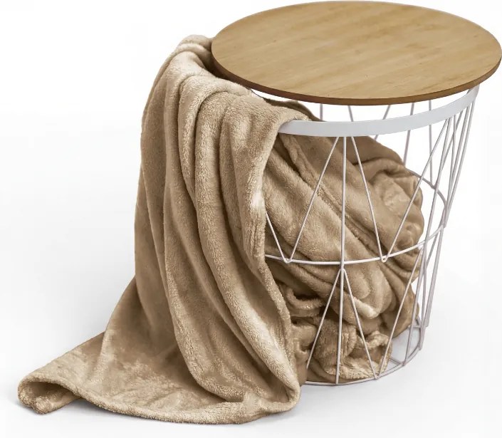 Bézs CALMI mikroplüss takaró 150x200 cm