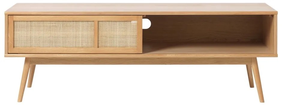 Natúr színű TV-állvány tölgyfa dekorral 150x50 cm Barrali – Unique Furniture