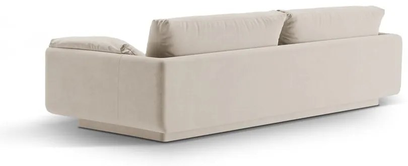 Fehér bársony kanapé 250 cm Torino – Micadoni