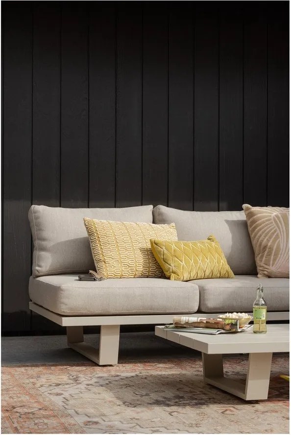 Szürkésbézs kárpitozott kerti kanapé Bear – WOOOD