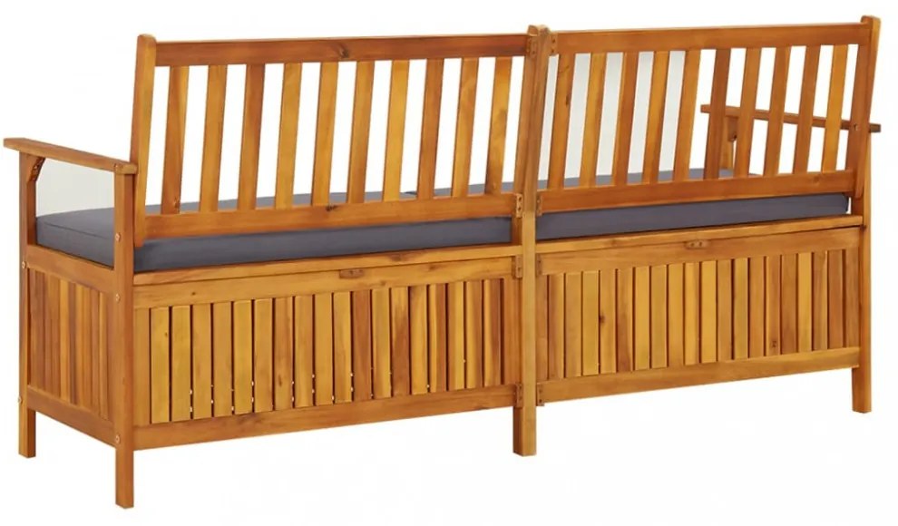tömör akácfa tárolópad párnával 170 cm