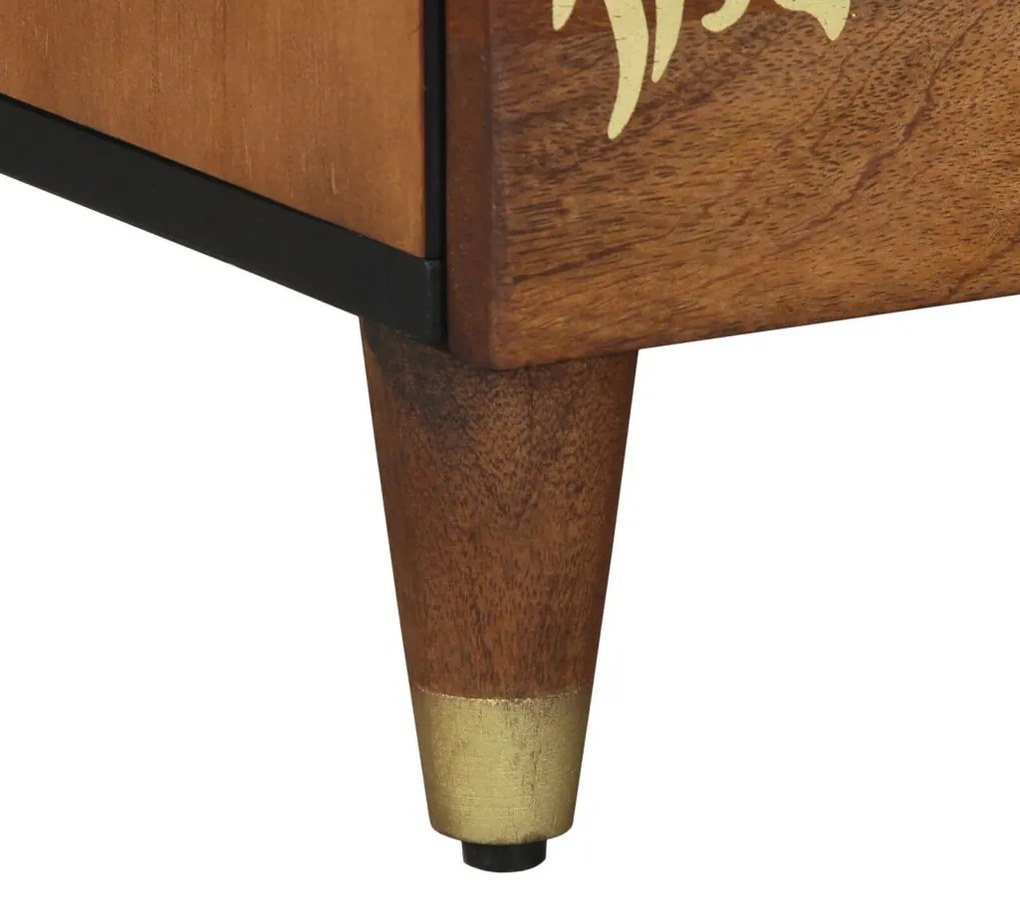 Éjjeliszekrény 2 pcs Méz barna 40 x 33 x 46 cm Tömör Mangófát