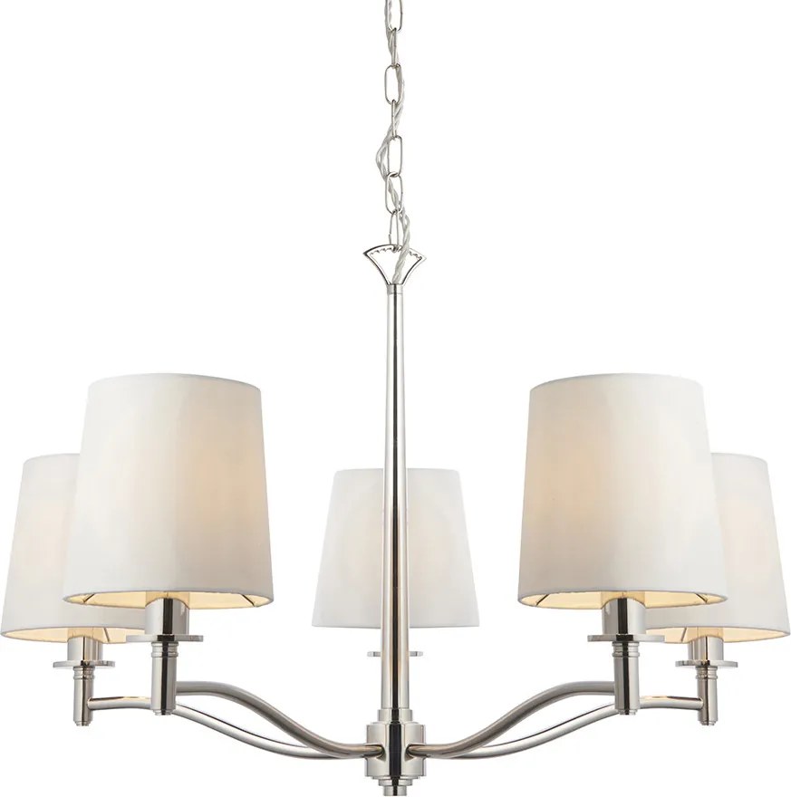 ENDON 95826 ORTONA Modern Csillár Antik Fehér, Nickel-Nero E14 IP20
